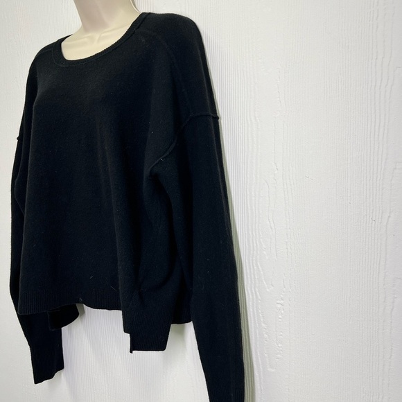 Free People - Inside Out Comfortable Black Long Sleeve Pull Over Sweater Small - Picture 7 of 11